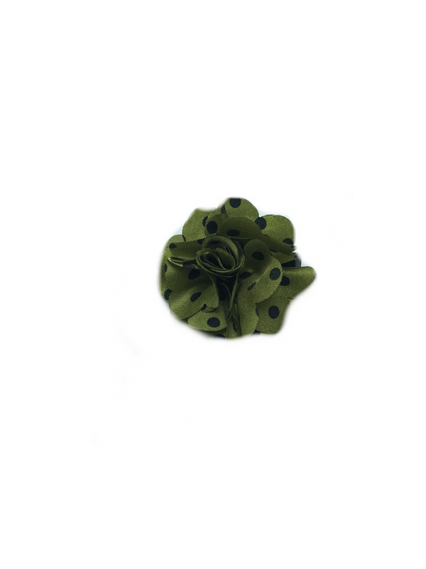 Olive Green & Black Dots