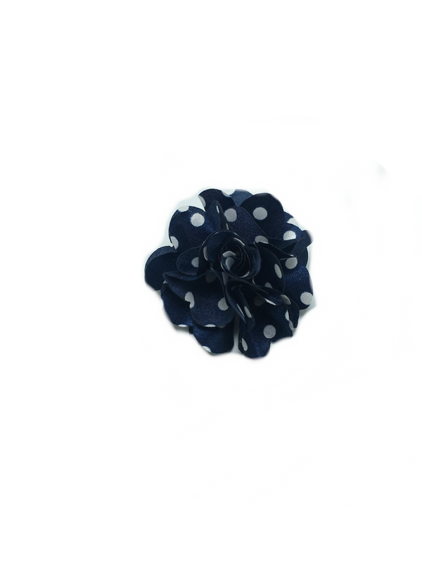 Navy Blue & White Dots